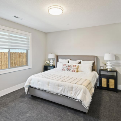 Soft neutral carpet flooring installed in a modern Vancouver home